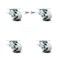 Service Caster 3.25 Inch Semi Steel Caster Set with Ball Bearings 2 Swivel Lock 2 Brake SCC SCC-30CS3420-SSB-BSL-2-SLB-2 - alternate 1